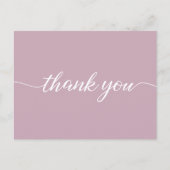 ピンクのお客様に感謝Noロゴ ポストカード (正面)