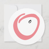 ピンクのお腹かわいい赤ちゃんシャワー招待 招待状 (正面)