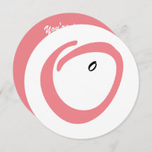 ピンクのお腹かわいい赤ちゃんシャワー招待