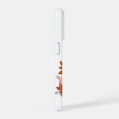 ピンクのかぼちゃとフリルリボンの秋 iPhoneケース (右側面)