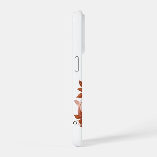 ピンクのかぼちゃとフリルリボンの秋 iPhoneケース (右側面)