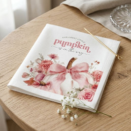 ピンクのかぼちゃのベビーシャワー Pumpkin Is On The Way スタンダードカクテルナプキン