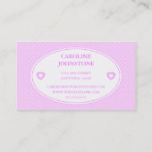ピンクのかわいいのカップケーキのベーカリーのケーキの名刺 名刺 (裏面)