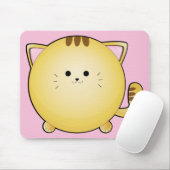 ピンクのかわいいの漫画猫 マウスパッド (マウス)