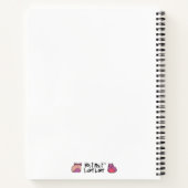 ピンクのかわいいウッドランズスプライトと花の名前 ノートブック (裏面)