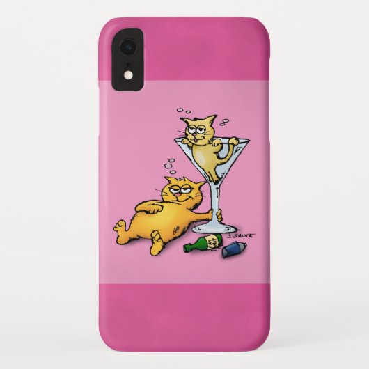 ピンクのかわいいキャラクターとカクテル Case-Mate iPhoneケース (裏面)