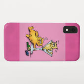 ピンクのかわいいキャラクターとカクテル Case-Mate iPhoneケース (裏面(横))