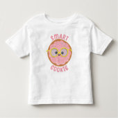 ピンクのかわいいスマートクッキー トドラーTシャツ (正面)