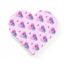 ピンクのかわいいゾウの女の子が恋に