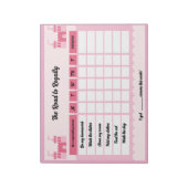 ピンクのかわいいノート報酬チャートchoreチャート ノートパッド (回転)