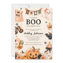 ピンクのかわいいハロウィンベビー・シャワー