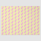 ピンクのかわいいハートのペア 薄葉紙 (正面)