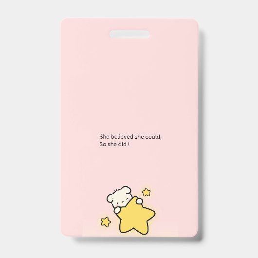 ピンクのかわいいバッジ バッジ (正面)