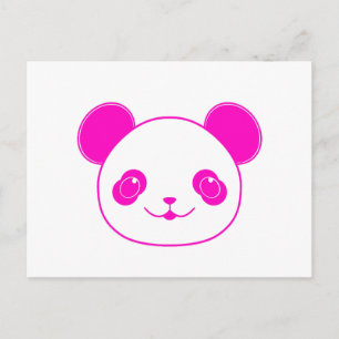 ピンクのかわいいパンダの熊 ポストカード