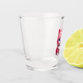 ピンクのかわいい子ネコ ショットグラス (左)