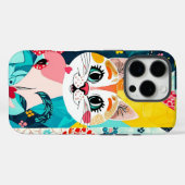 ピンクのかわいい猫のエステティックフォンケース Case-Mate iPhoneケース (裏面 (横))