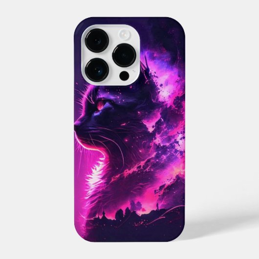 ピンクのかわいい猫 iPhoneケース (裏面)