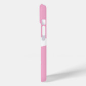 ピンクのかわいい白いデイジー iPhone 15 カバー (裏面 / 左)