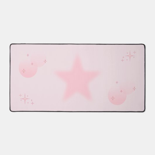 ピンクのかわいい美意識の輝き デスクマット (正面)