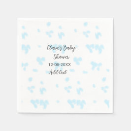 ピンクのかわいい花の赤ちゃんシャワーの水の色モダンの日付 スタンダードカクテルナプキン