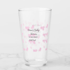 ピンクのかわいい花の赤ちゃんシャワーの水の色モダンの日付 タンブラーグラス