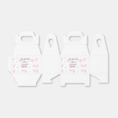 ピンクのかわいい花の赤ちゃんシャワーの水の色モダンの日付 フェイバーボックス (折り畳みなし)