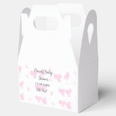 ピンクのかわいい花の赤ちゃんシャワーの水の色モダンの日付 フェイバーボックス (オープン)