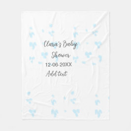 ピンクのかわいい花の赤ちゃんシャワーの水の色モダンの日付 フリースブランケット