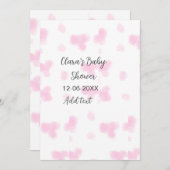ピンクのかわいい花の赤ちゃんシャワーの水の色モダンの日付 招待状 (正面/裏面)