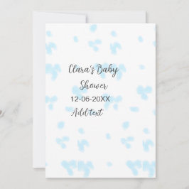 ピンクのかわいい花の赤ちゃんシャワーの水の色モダンの日付 招待状