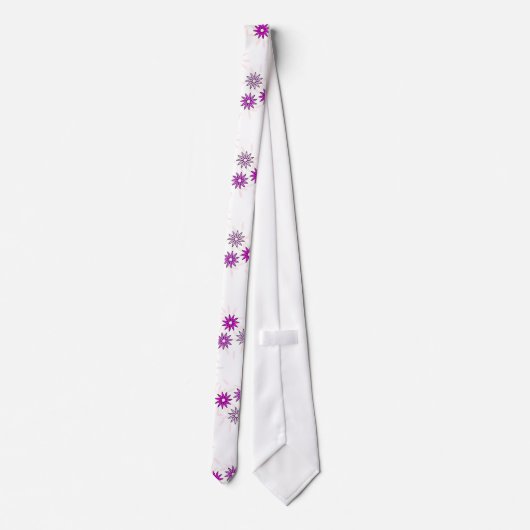 ピンクのかわいい花 ネクタイ (裏面)