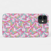 ピンクのかわいい蝶 Case-Mate iPhoneケース (裏面(横))