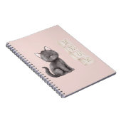 ピンクのかわいい黒猫ニャー ノートブック (右側)