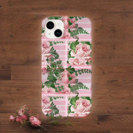 ピンクのかわいらしグラデーションのグラフィックパターンのピンクのバラ Case-Mate iPhone 14 PLUSケース