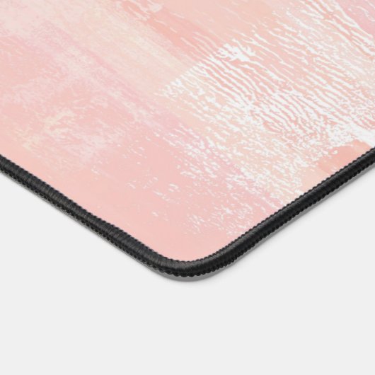 ピンクのかわいらし抽象芸術テクスチャ デスクマット (コーナー)