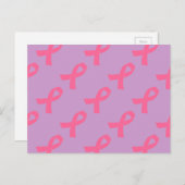 ピンクのがん啓発リボン ポストカード (正面/裏面)