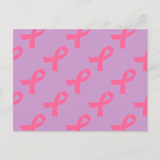 ピンクのがん啓発リボン ポストカード (正面)