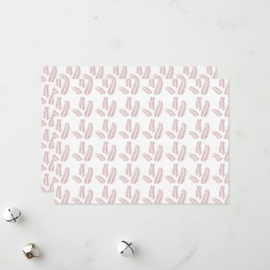 ピンクのが付いた白い背景 シーズンカード (正面/裏面インサイチュ)