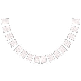 ピンクのが付いた白い背景 バンティングフラッグ