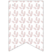 ピンクのが付いた白い背景 バンティングフラッグ (第1の旗)