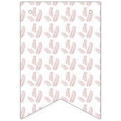 ピンクのが付いた白い背景 バンティングフラッグ (第3の旗)