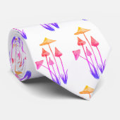 ピンクのきのこのタイ ネクタイ (ロール)