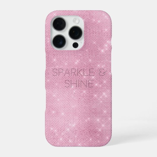 ピンクのきらびやかな高級感あふれる輝き iPhoneケース (裏面)