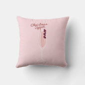 ピンクのきらめくなクリスマス クッション (裏面)