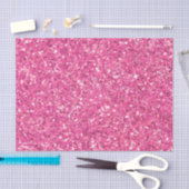 ピンクのきらめくグリッターパターン 薄葉紙 (クラフト)