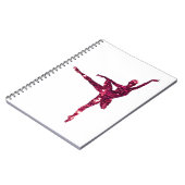 ピンクのきらめくバレリーナ ノートブック (左側)