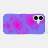 ピンクのくしゃみフラクタル iPhone 16ケース (裏面横)