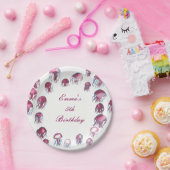 ピンクのくらげの紙皿 ペーパープレート (パーティー)