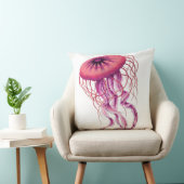 ピンクのくらげの航海のなか沿岸装飾用クッション クッション (椅子)