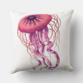 ピンクのくらげの航海のなか沿岸装飾用クッション クッション (裏面)